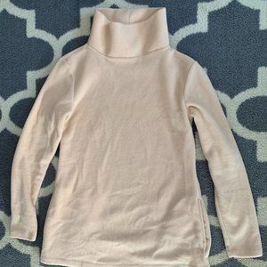 Dudley Stephens Cobble Hill Vello Fleece Turtleneck Sz S 4, Natural Blush